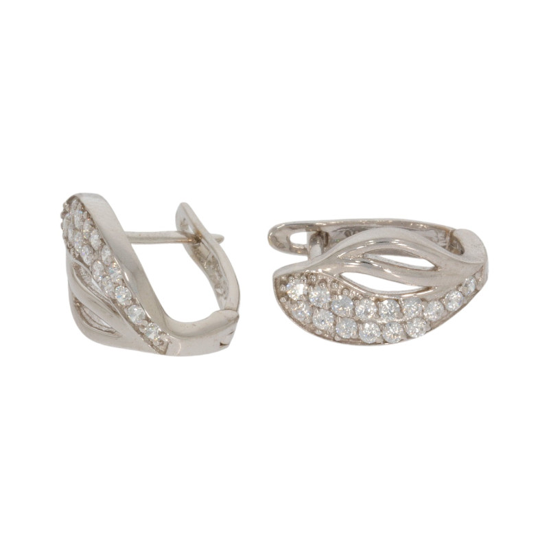 Cercei, Aur Alb, 14 k, 3.14 gr, Cod Produs: 648805 - Tezaurshop.ro