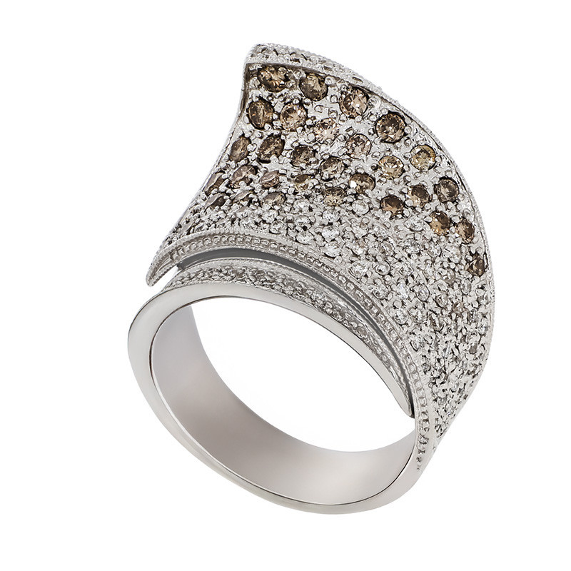 Inel, Aur Alb, 18 k, 18.2 gr, cu Diamante, Cod Produs: 649236 - Tezaurshop.ro