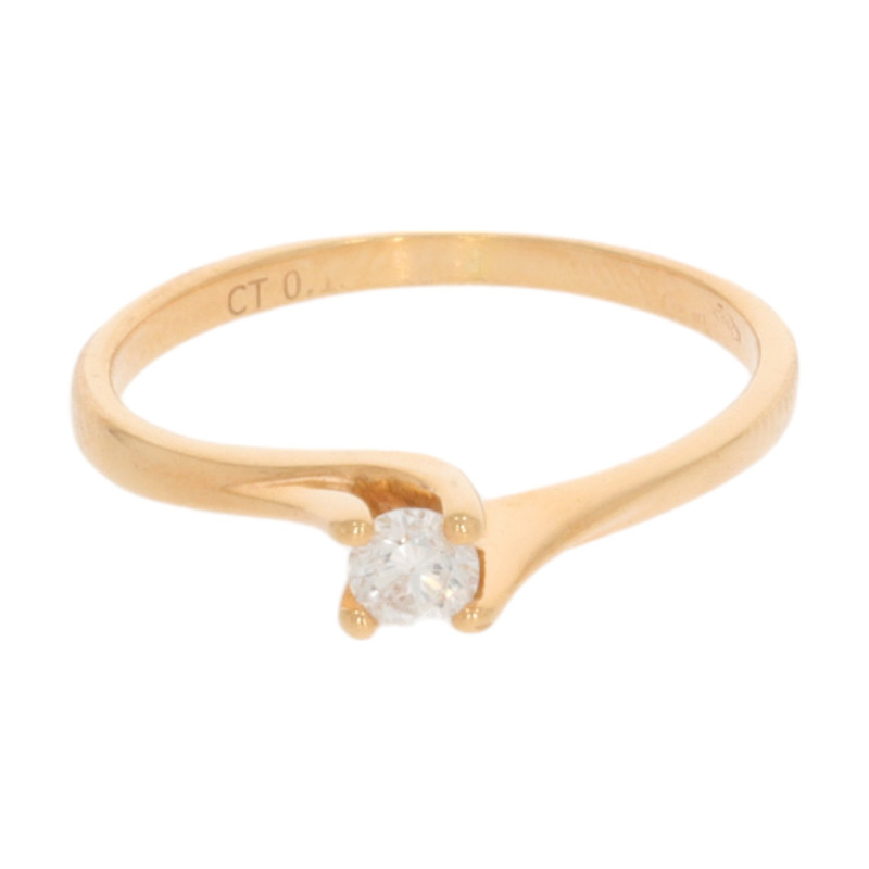 Inel Dama, Aur Galben, 18 k, 1.71 gr, cu Diamante, Cod Produs: 649337 - Tezaurshop.ro