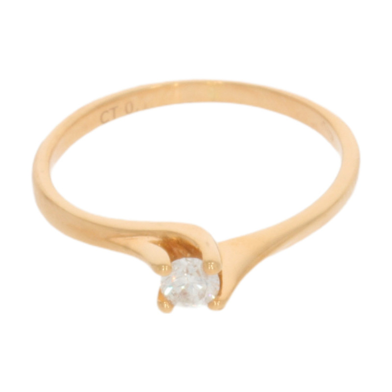 Inel Dama, Aur Galben, 18 k, 1.71 gr, cu Diamante, Cod Produs: 649337 - 2