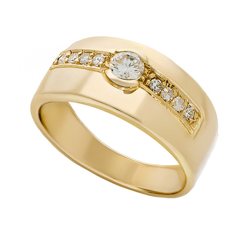 Inel, Aur Galben, 18 k, 6.27 gr, cu Diamante, Cod Produs: 651614