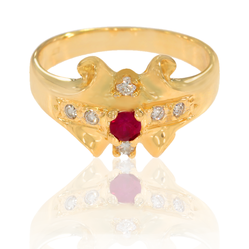 Inel Dama, Aur Galben, 14 k, 3.31 gr, cu Diamante, Cod Produs: 652002 - Tezaurshop.ro