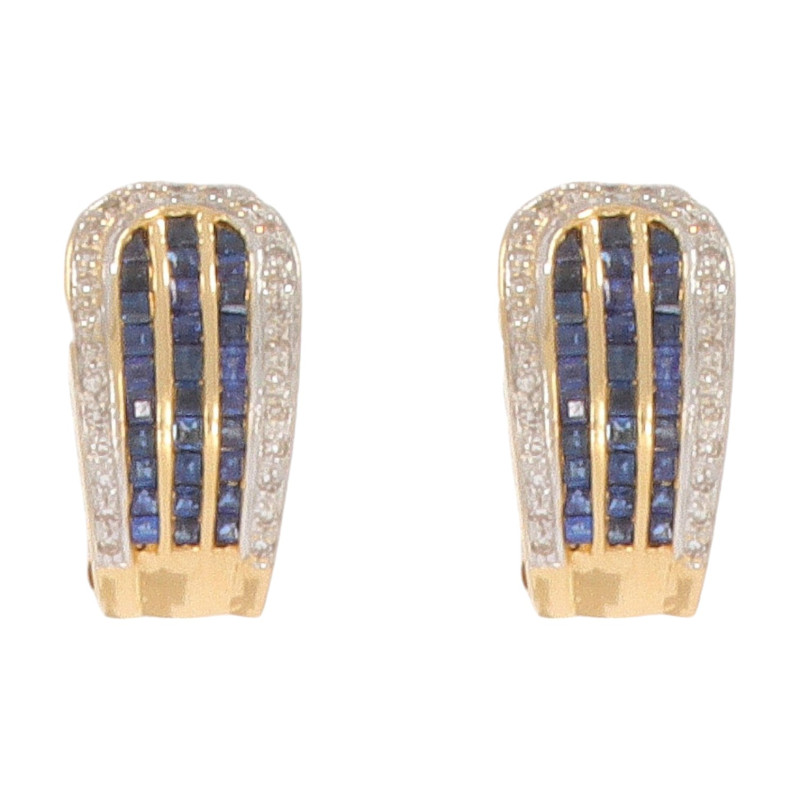 Cercei, Aur Galben, 18 k, 8.32 gr, cu Diamante, Cod Produs: 653937 - Tezaurshop.ro
