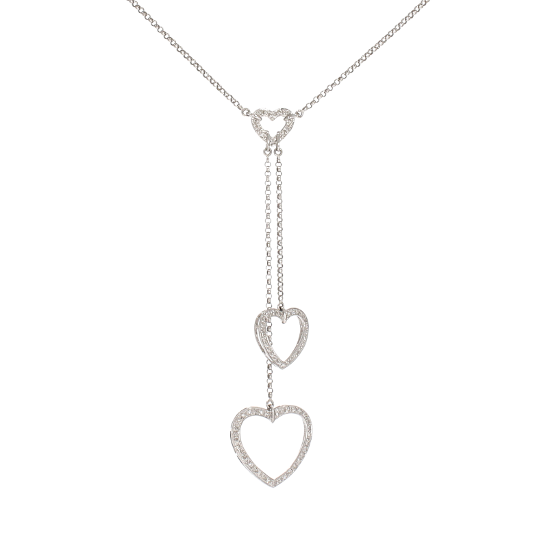 Colier, Aur Alb, 14 k, 5.88 gr, cu Diamante, Cod Produs: 654562 - Tezaurshop.ro