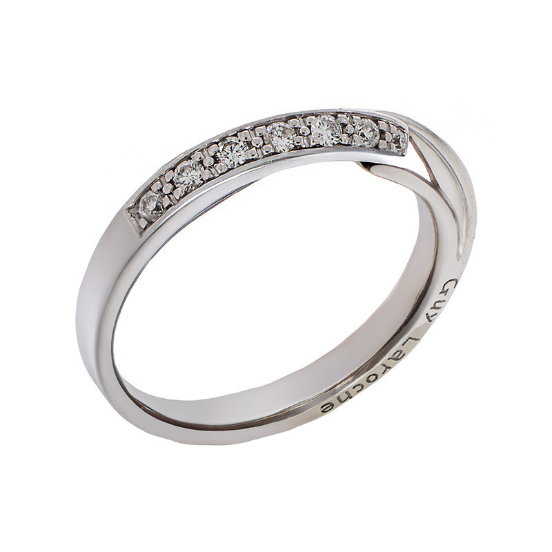 Inel, Aur Alb, 14 k, 3.85 gr, cu Diamante, Cod Produs: 659701