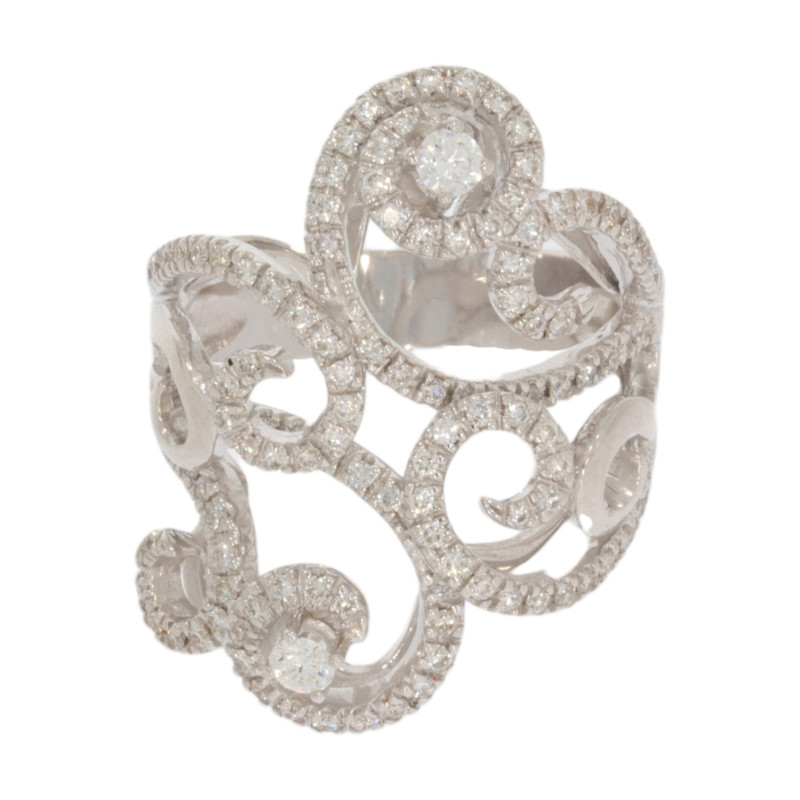 Inel Dama, Aur Alb, 18 k, 12.36 gr, cu Diamante, Cod Produs: 660869 - Tezaurshop.ro