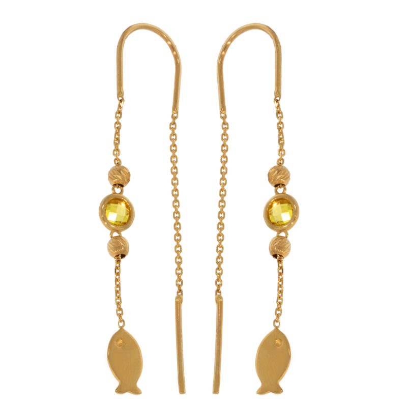 Cercei, Aur Galben, 14 k, 1.97 gr, Cod Produs: 661075 - Tezaurshop.ro
