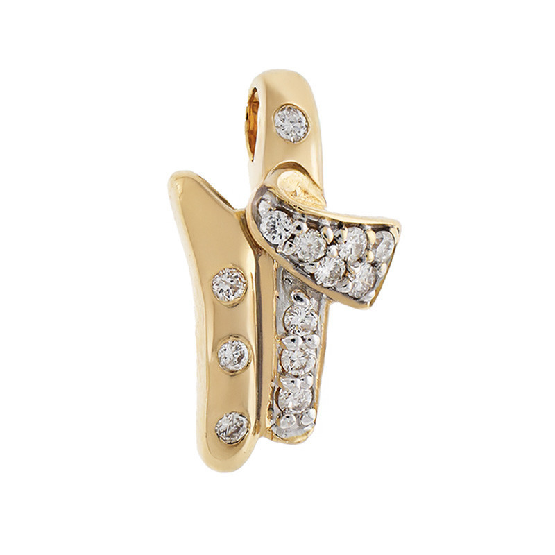 Pandantiv, Aur Galben, 18 k, 1.78 gr, cu Diamante, Cod Produs: 661440