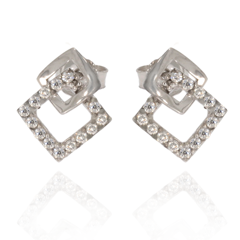 Cercei, Aur Alb, 14 k, 0.71 gr, Cod Produs: 661485 - Tezaurshop.ro
