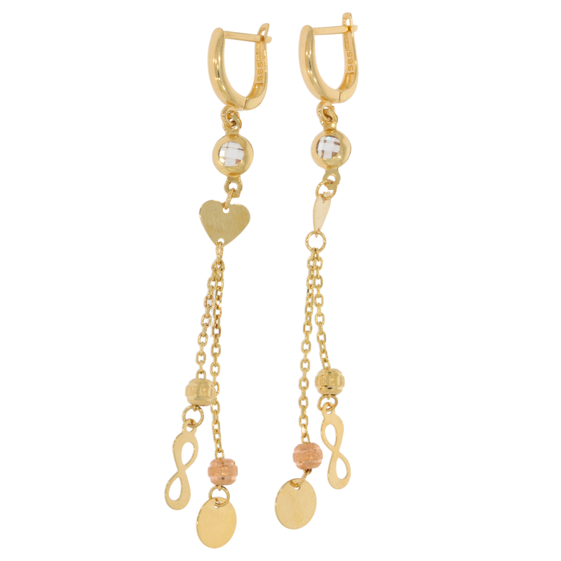 Cercei, Aur Mix, 14 k, 3.65 gr, Cod Produs: 661672 - Tezaurshop.ro