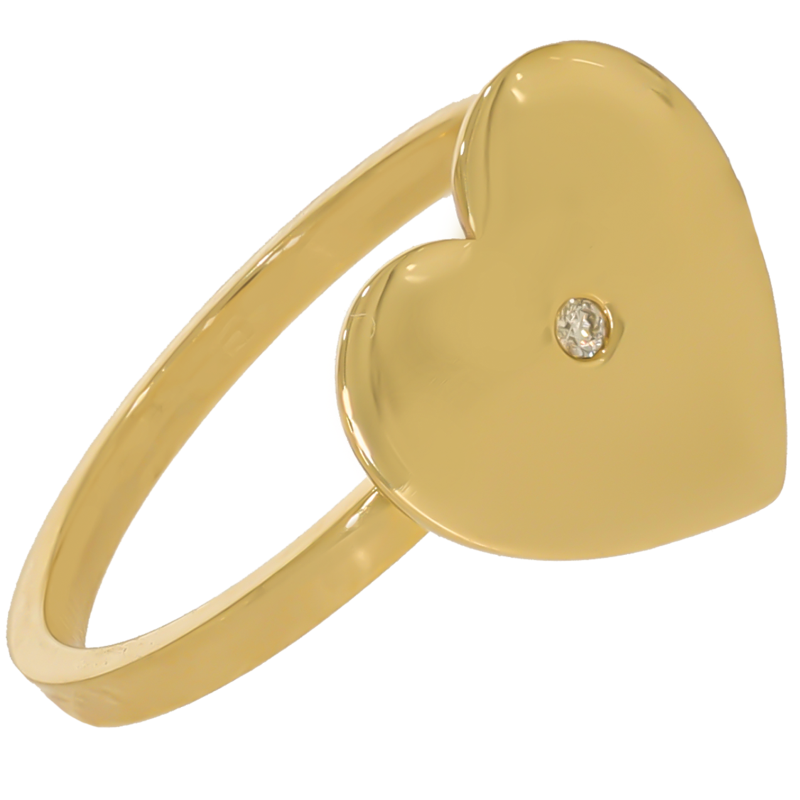 Inel Dama, Aur Galben, 14 k, 2.24 gr, cu Diamante, Cod Produs: 662020 - Tezaurshop.ro
