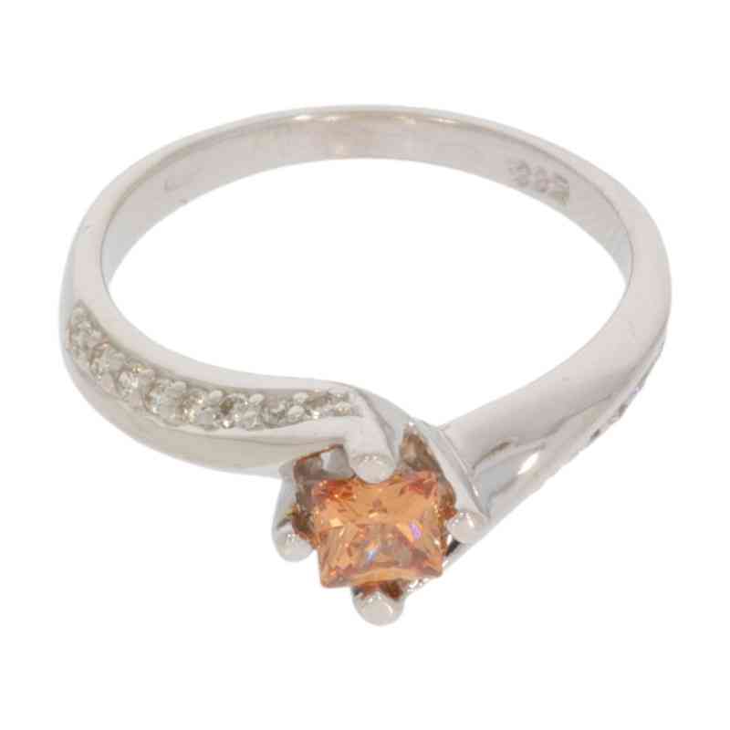 Inel Dama, Aur Alb, 14 k, 3.36 gr, cu Diamante, Cod Produs: 662225