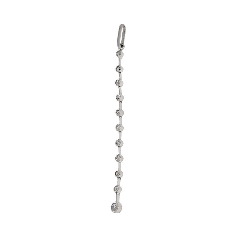 Pandantiv, Aur Alb, 14 k, 1.41 gr, cu Diamante, Cod Produs: 662382