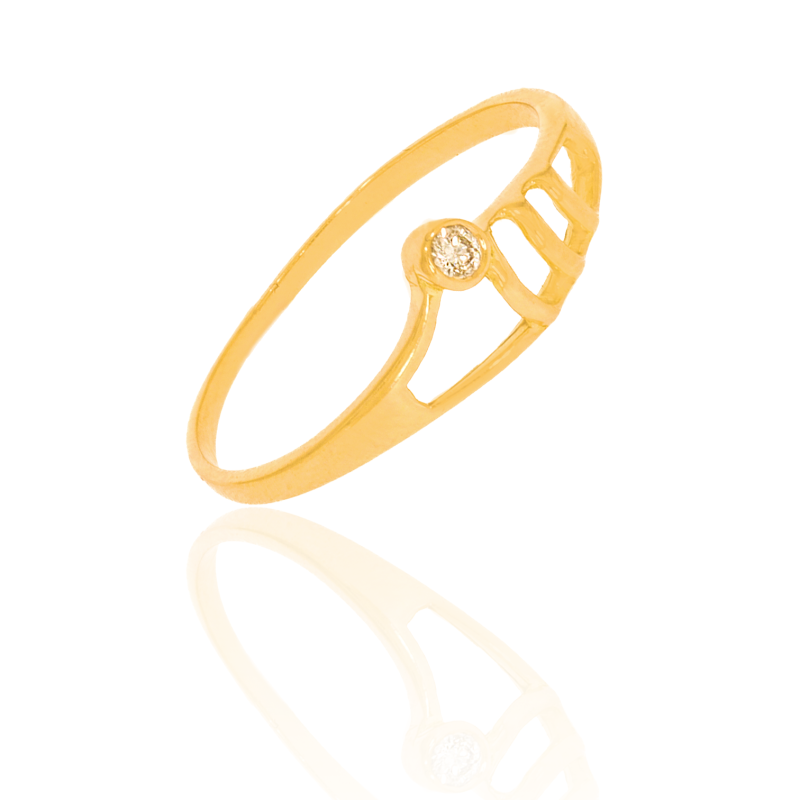 Inel Dama, Aur Galben, 18 k, 1.45 gr, cu Diamante, Cod Produs: 663233 - Tezaurshop.ro