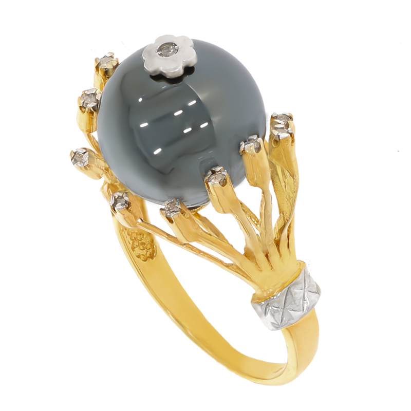 Inel Dama, Aur Mix, 14 k, 8.35 gr, cu Diamante, Cod Produs: 664923 - Tezaurshop.ro
