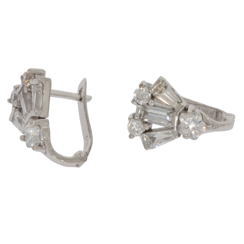 Cercei, Aur Alb, 14 k, 3.24 gr, Cod Produs: 666045 - Tezaurshop.ro
