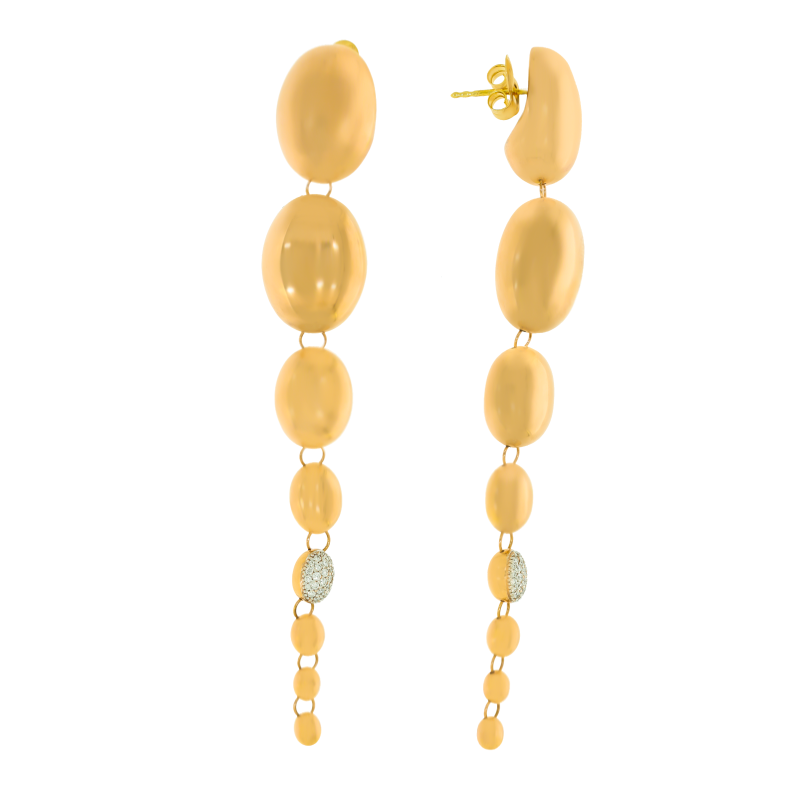 Cercei, Aur Mix, 18 k, 15.67 gr, cu Diamante, Cod Produs: 666942 - Tezaurshop.ro