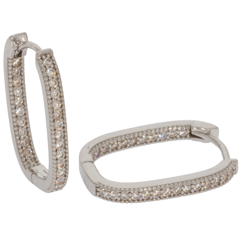 Cercei, Aur Alb, 14 k, 2.67 gr, Cod Produs: 667040 - Tezaurshop.ro