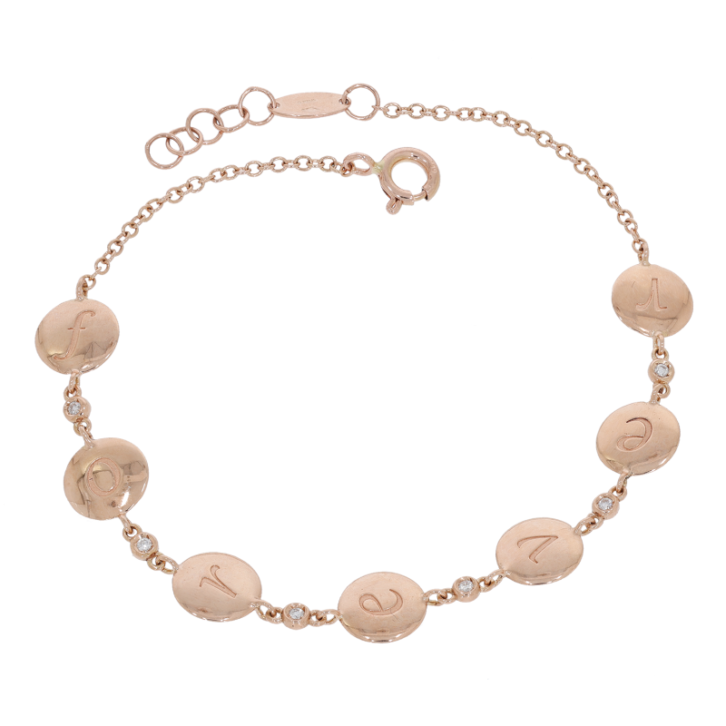 Bratara, Aur Roz, 18 k, 5.77 gr, cu Diamante, Cod Produs: 667351 - Tezaurshop.ro