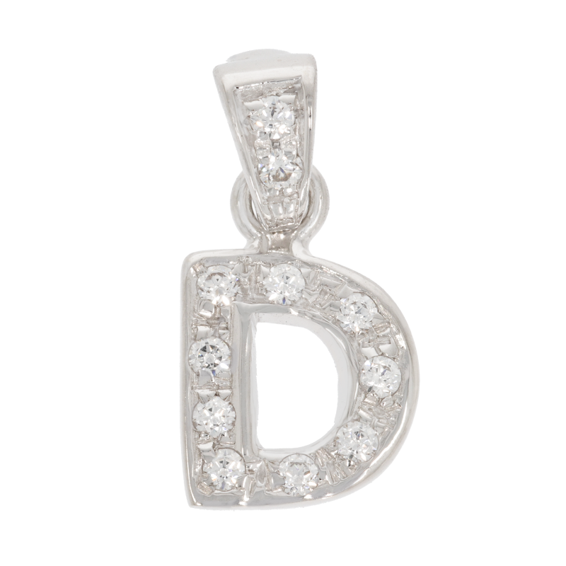 Pandant Initiala, Aur Alb, 18 k, 1.41 gr, Cod Produs: 667359 - Tezaurshop.ro