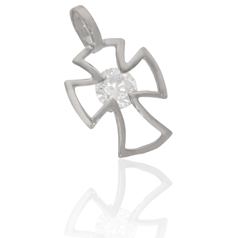Cruce, Aur Alb, 14 k, 0.45 gr, Cod Produs: 667942 - Tezaurshop.ro