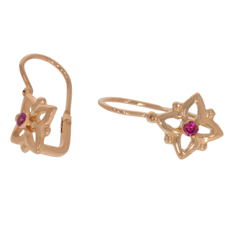 Cercei, Aur Roz, 14 k, 1.8 gr, Cod Produs: 668960 - Tezaurshop.ro