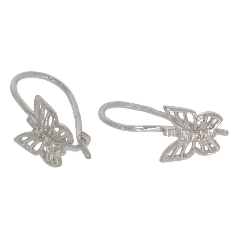 Cercei, Aur Alb, 14 k, 1.24 gr, Cod Produs: 669001 - Tezaurshop.ro