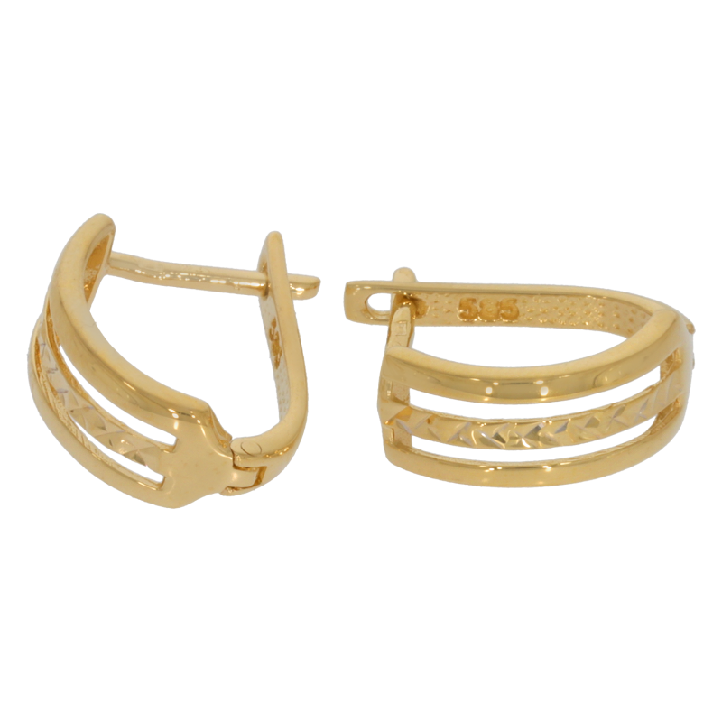 Cercei, Aur Roz, 14 k, 2.28 gr, Cod Produs: 669101 - Tezaurshop.ro