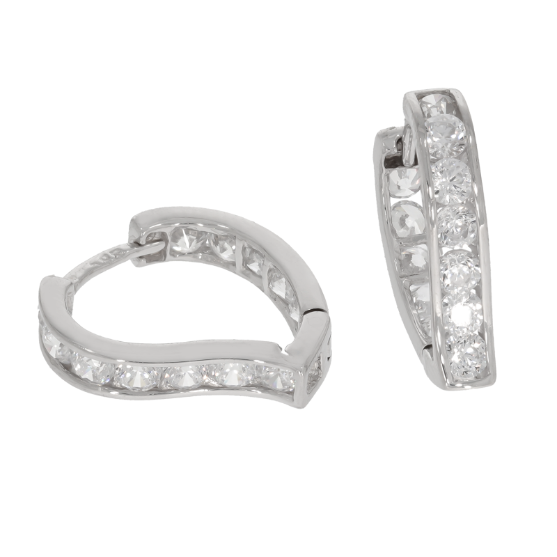 Cercei, Aur Alb, 14 k, 2.59 gr, Cod Produs: 669841 - Tezaurshop.ro