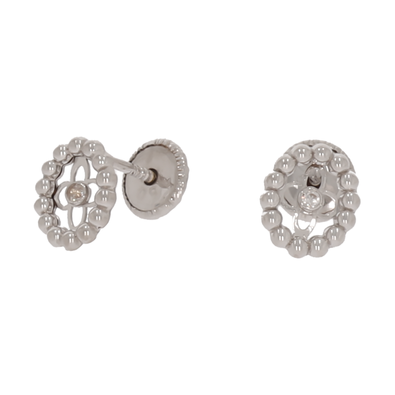 Cercei, Aur Alb, 18 k, 0.48 gr, Cod Produs: 670145 - Tezaurshop.ro