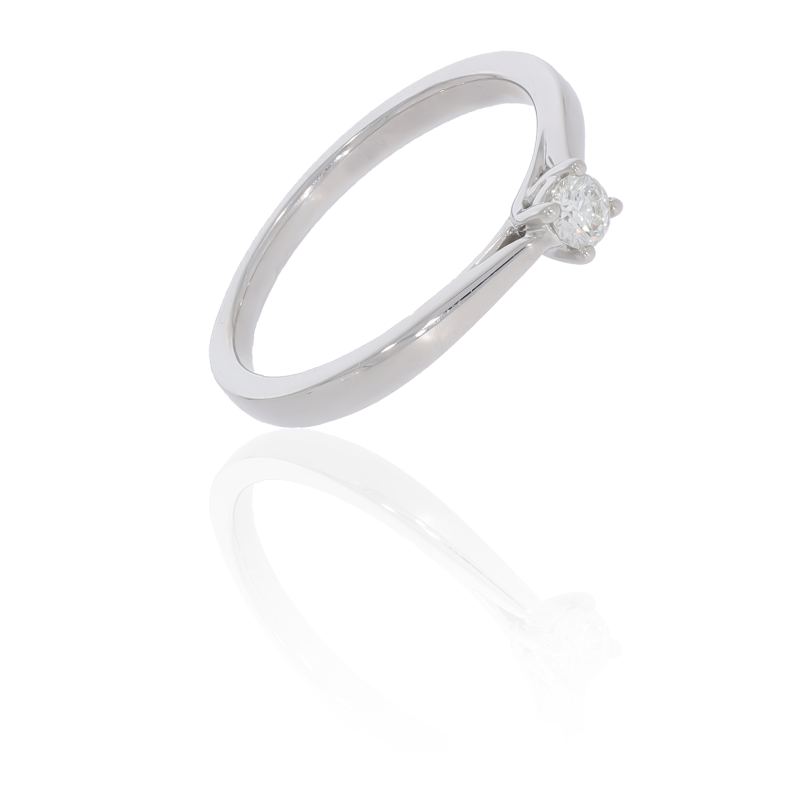Inel Dama, Aur Alb, 18 k, 3.06 gr, cu Diamante, Cod Produs: 670158 - Tezaurshop.ro