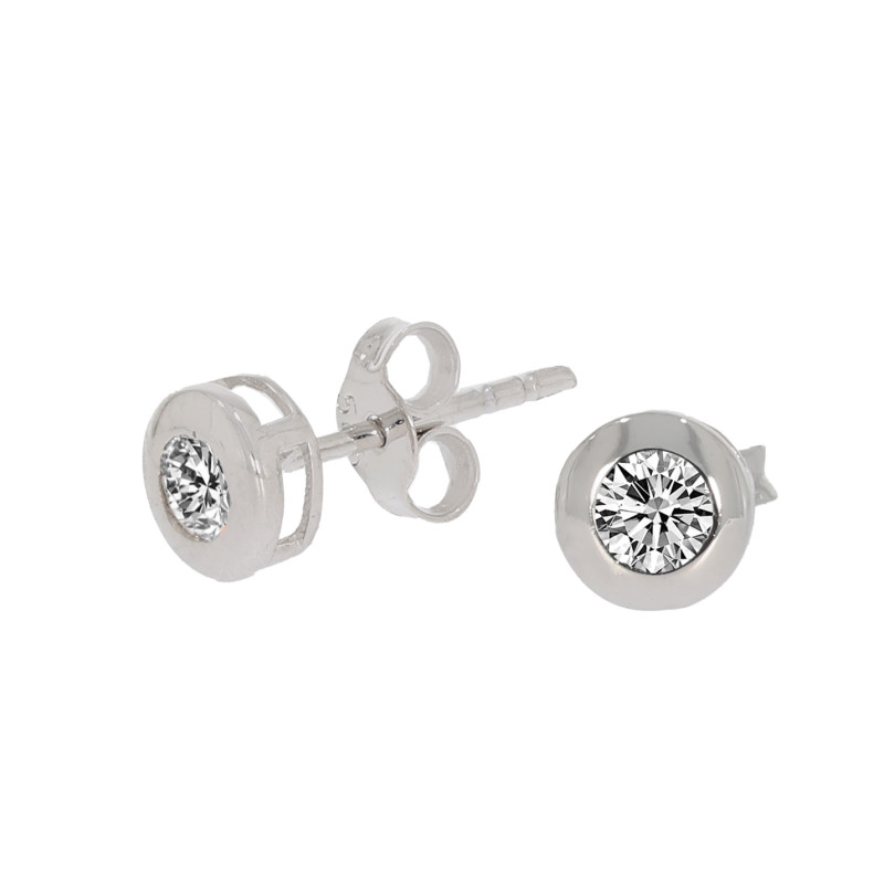 Cercei, Aur Alb, 14 k, 1.09 gr, Cod Produs: 670966 - Tezaurshop.ro