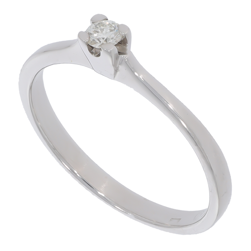 Inel Dama, Aur Alb, 18 k, 1.8 gr, cu Diamante, Cod Produs: 673009 - Tezaurshop.ro