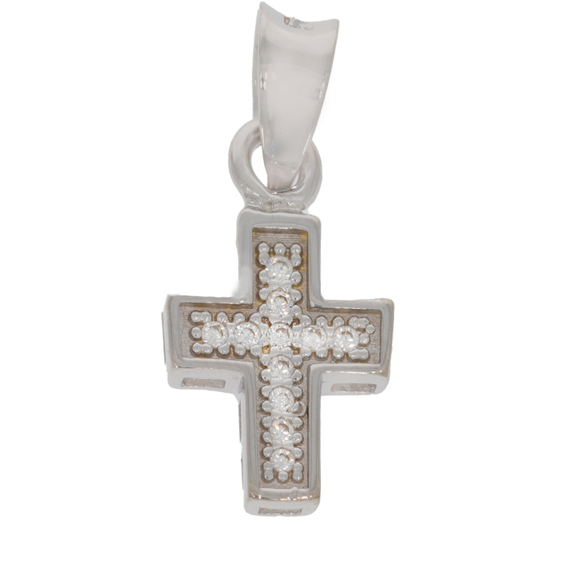 Cruce, Aur Alb, 14 k, 1.35 gr, Cod Produs: 673230 - Tezaurshop.ro