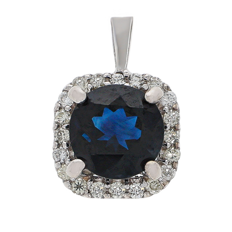 Pandantiv, Aur Alb, 18 k, 1.61 gr, cu Diamante, Cod Produs: 674706 - Tezaurshop.ro