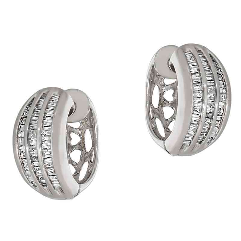 Cercei, Aur Alb, 14 k, 8.25 gr, cu Diamante, Cod Produs: 676400