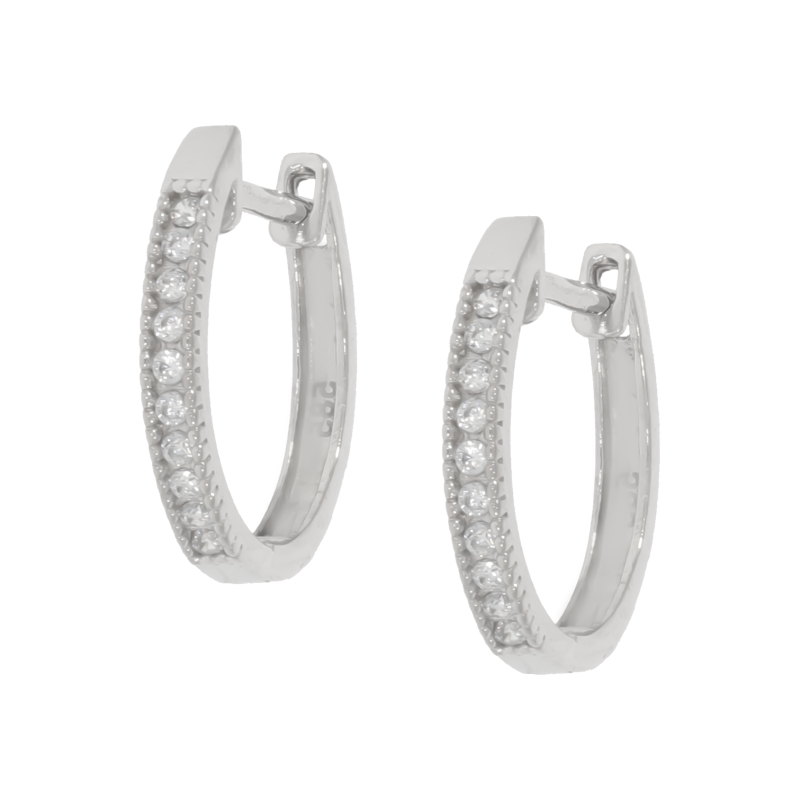 Cercei, Aur Alb, 14 k, 1.39 gr, Cod Produs: 676429 - Tezaurshop.ro