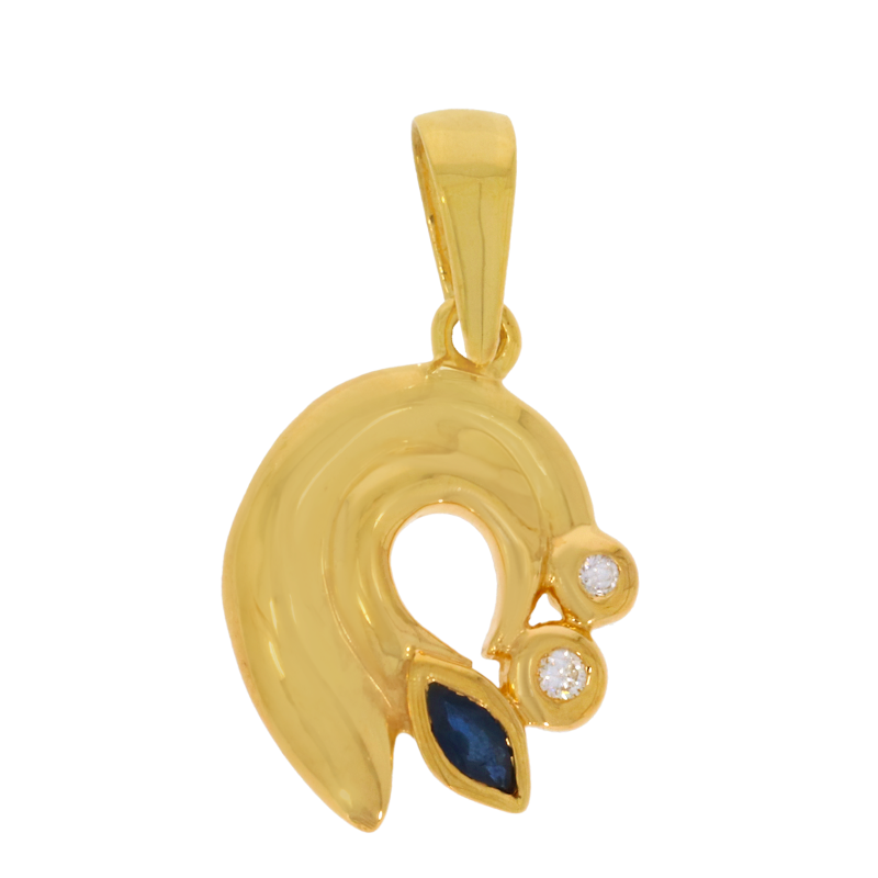 Pandantiv, Aur Galben, 18 k, 1.76 gr, cu Diamante, Cod Produs: 677337 - Tezaurshop.ro