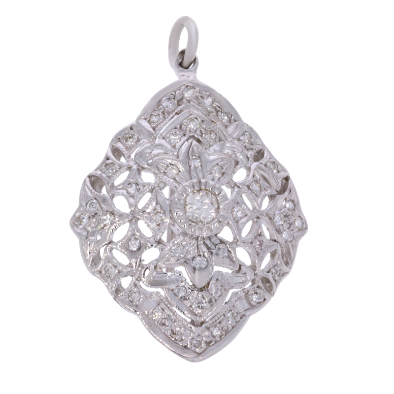 Brosa, Aur Alb, 18 k, 3.62 gr, Cod Produs: 677728 - Tezaurshop.ro