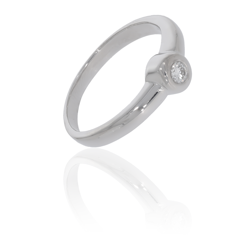 Inel Dama, Aur Alb, 14 k, 4.22 gr, cu Diamante, Cod Produs: 678175 - Tezaurshop.ro