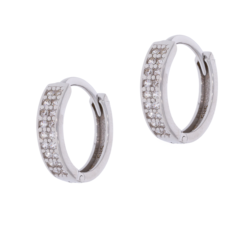 Cercei, Aur Alb, 14 k, 2.61 gr, Cod Produs: 678215 - Tezaurshop.ro