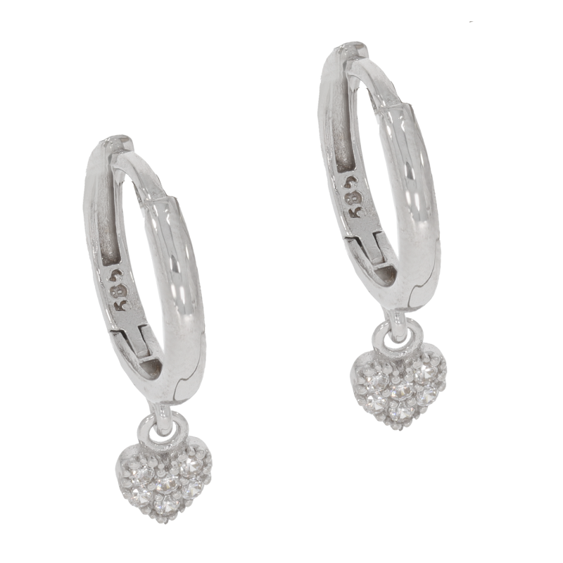 Cercei, Aur Alb, 14 k, 2.02 gr, Cod Produs: 678328 - Tezaurshop.ro
