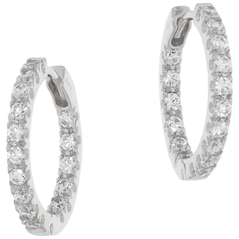 Cercei, Aur Alb, 18 k, 3.36 gr, Cod Produs: 678369 - Tezaurshop.ro