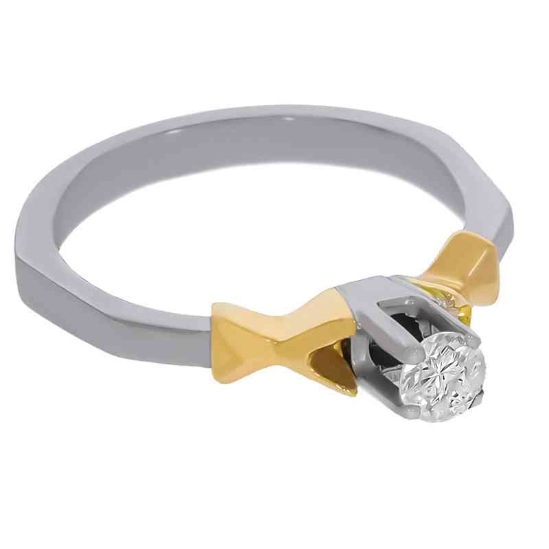 Inel De Logodna, Aur Mix, 14 k, 3.31 gr, cu Diamante, Cod Produs: 678371