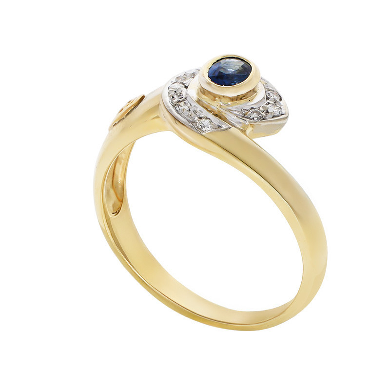 Inel, Aur Mixt, 18 k, 4.05 gr, cu Diamante, Cod Produs: 678932 - Tezaurshop.ro