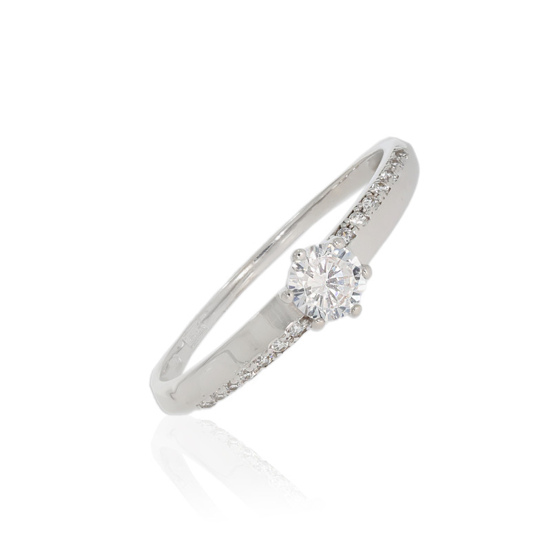 Inel Dama, Aur Alb, 14 k, 0.92 gr, Cod Produs: 679605 - Tezaurshop.ro