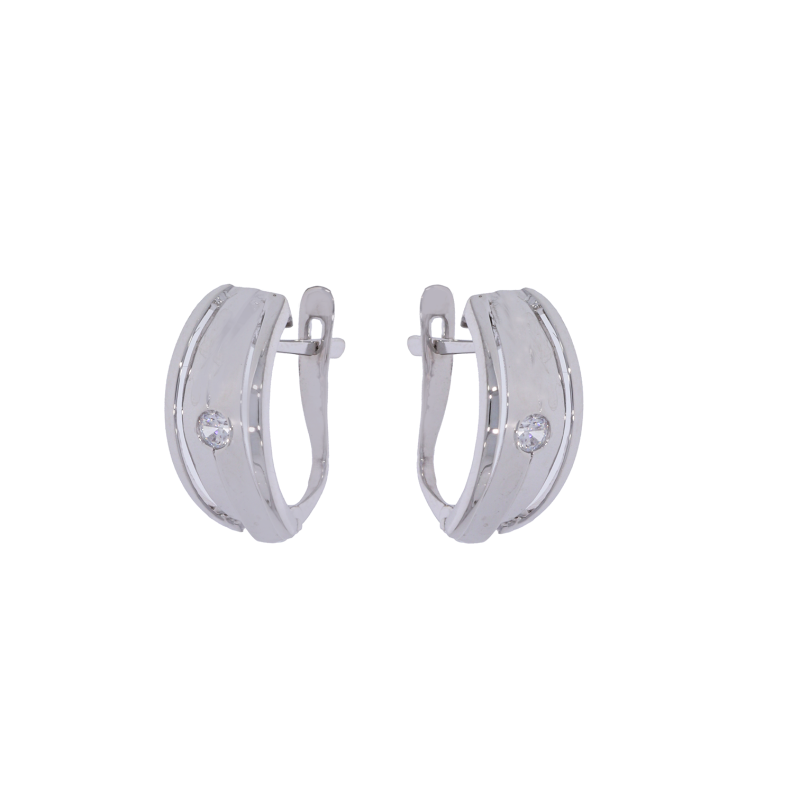 Cercei, Aur Alb, 18 k, 1.78 gr, Cod Produs: 680329 - Tezaurshop.ro