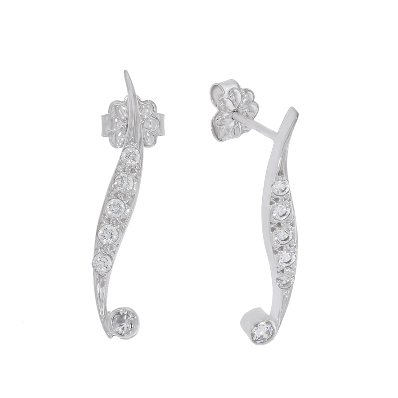 Cercei, Aur Alb, 14 k, 2.74 gr, Cod Produs: 682261 - Tezaurshop.ro