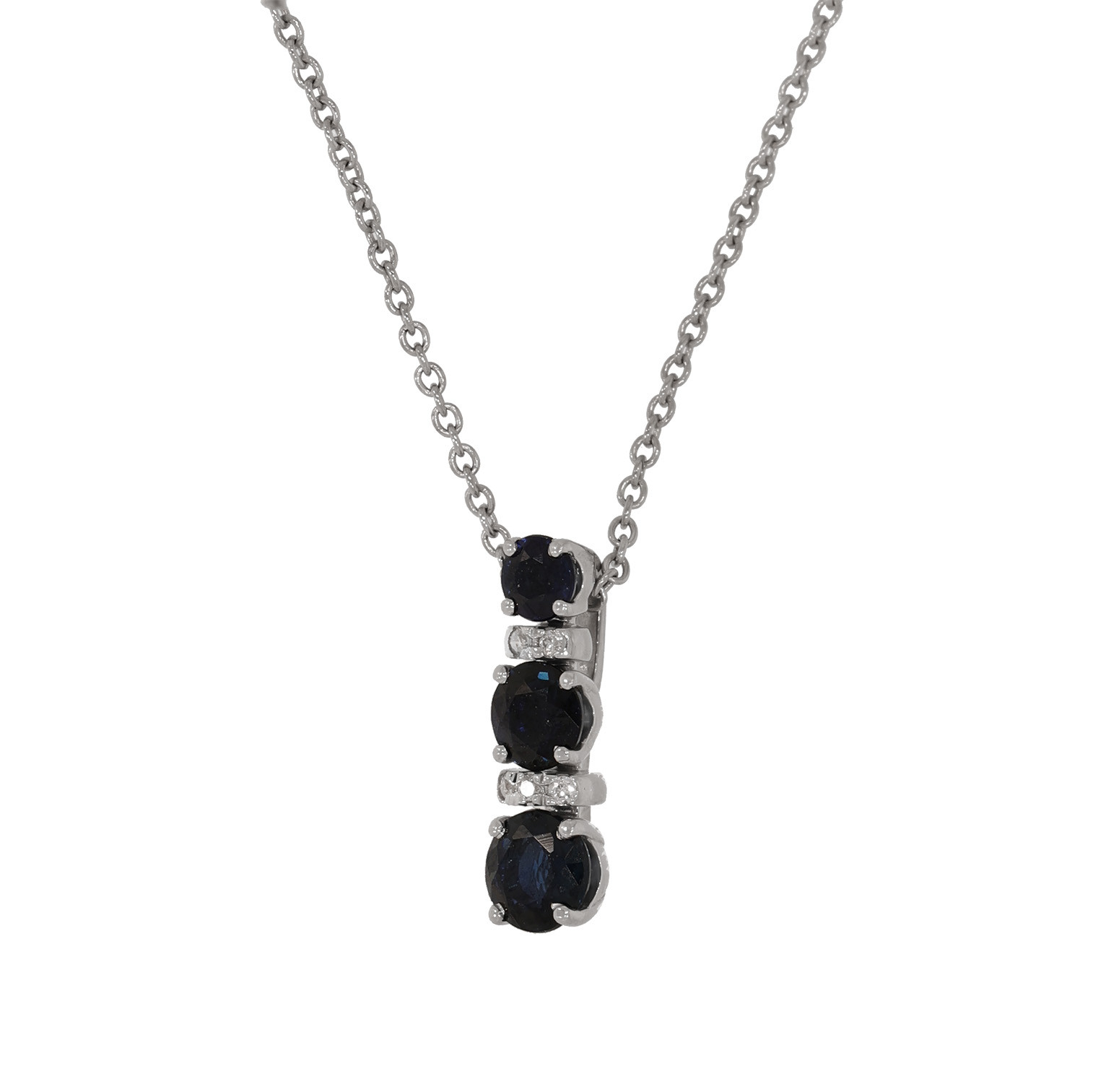 Colier, Aur Alb, 18 k, 2.04 gr, cu Diamante, Cod Produs: 683573