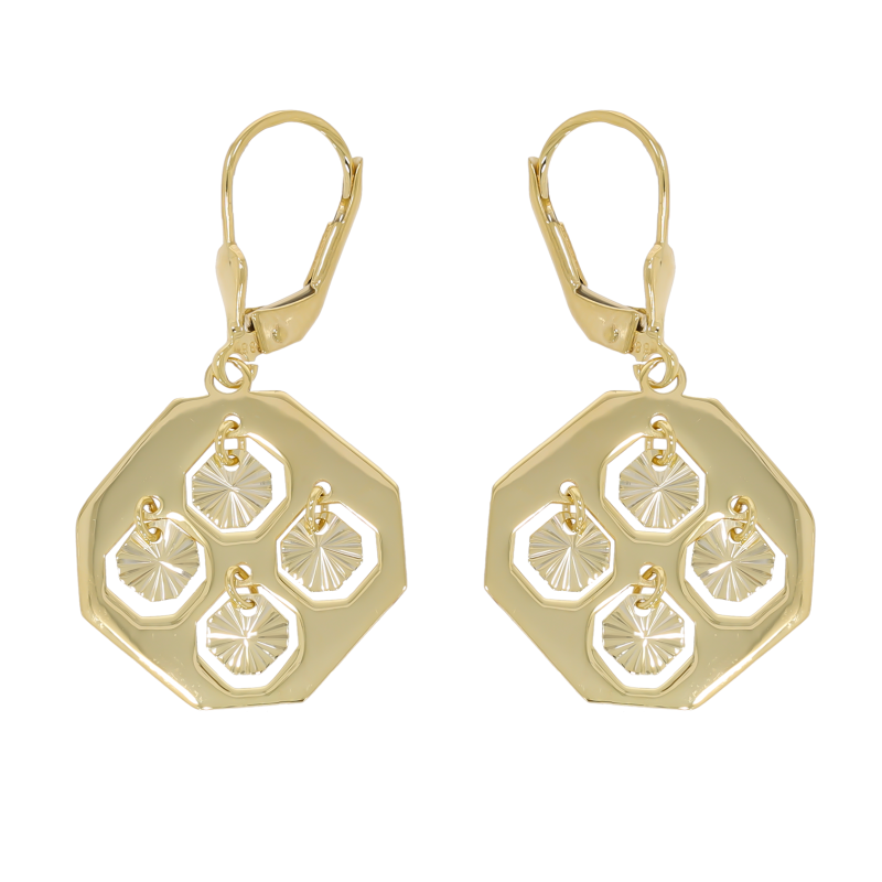 Cercei, Aur Galben, 14 k, 3.81 gr, Cod Produs: 683845 - Tezaurshop.ro